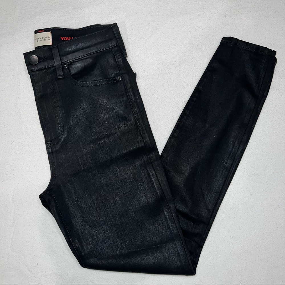 Alice and Olivia Wax Jean